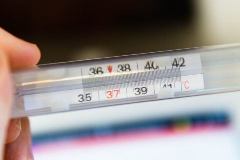 Close up of a thermometer