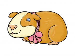 Popcorn the Guinea Pig mascot