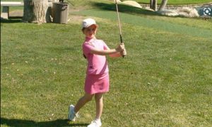 Emma Gourley as a young golfer