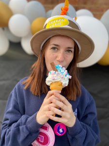 1st Hawkwell member eating ice cream