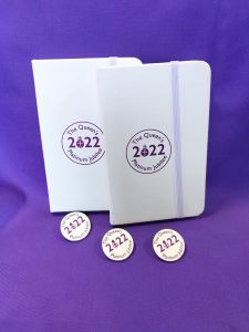 GBT Platinum Jubilee notebook and badge