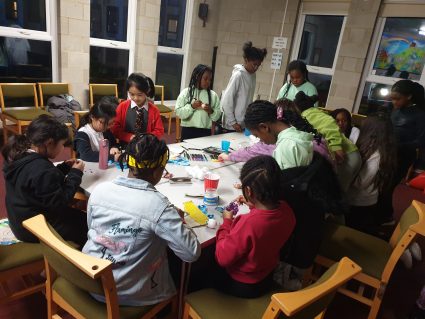 1st Luton decorating eggs