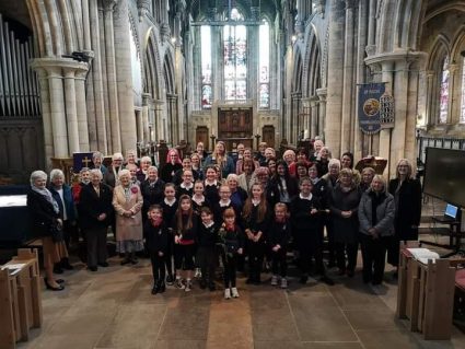 1st Hartlepool members gathered in church