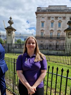 GB member outside Buckingham Palace