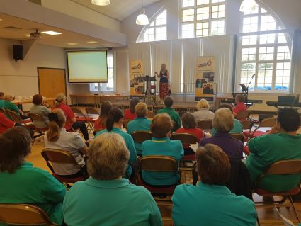 GB volunteers listening to speaker at summer conference 2022