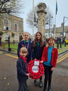 1st Higham members at their local cenotaph