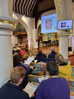 GB members listening to speaker at winter conference 2022