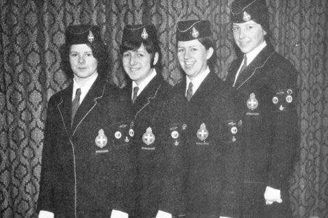 GB members in full uniform - black and white