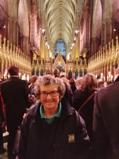 GB leader posing for a photo at Westminster Abbey