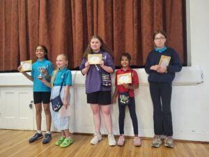 8th Portsmouth girls at their awards night