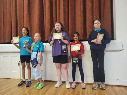 8th Portsmouth girls at their awards night